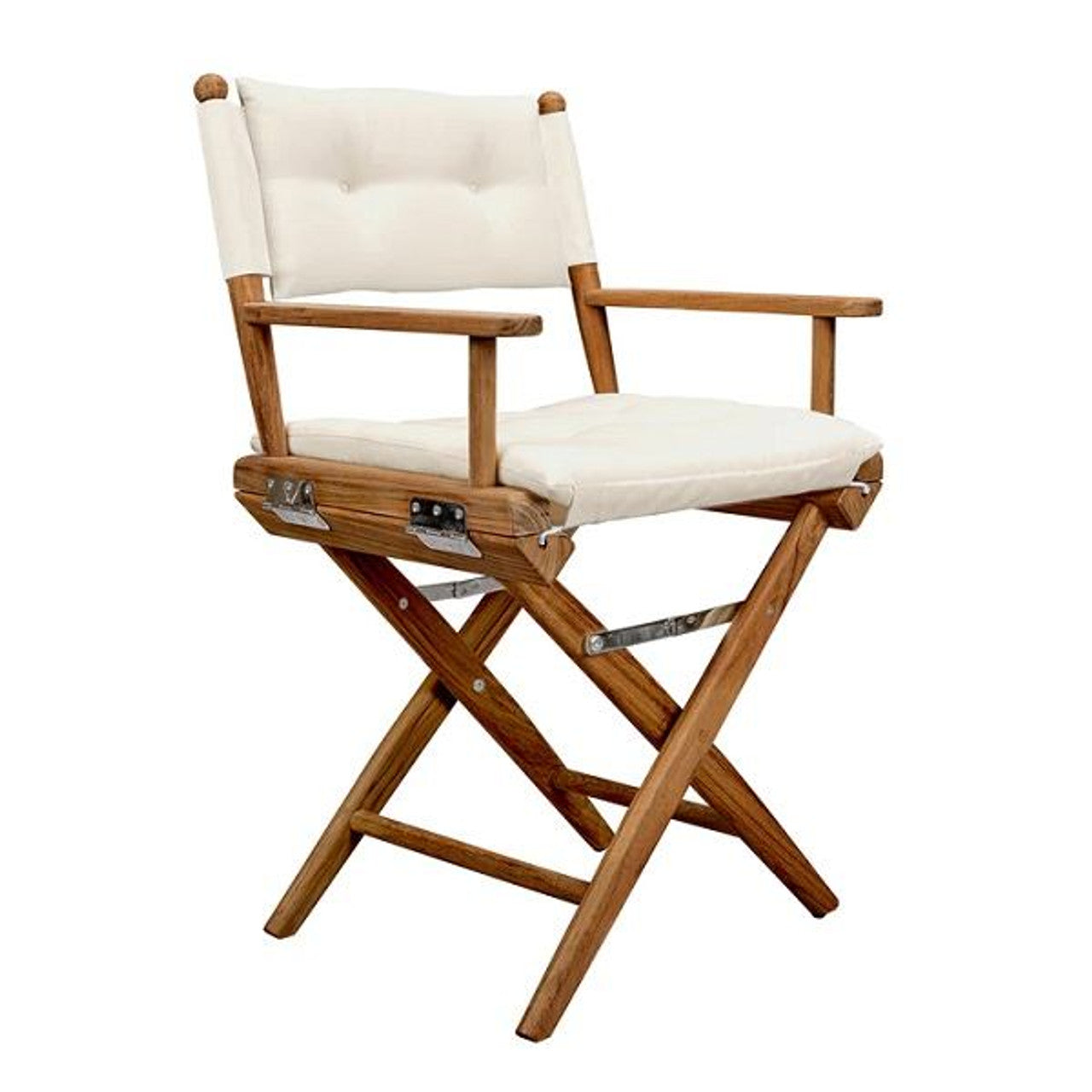Whitecap Teak Director's Chair w/ Creme Seat Covers